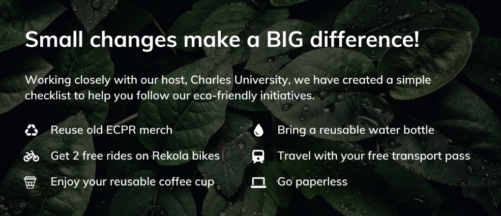 Eco-friendly initatives at the General Conference