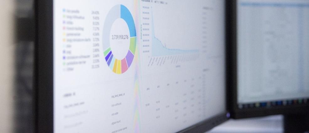 Data on a computer screen