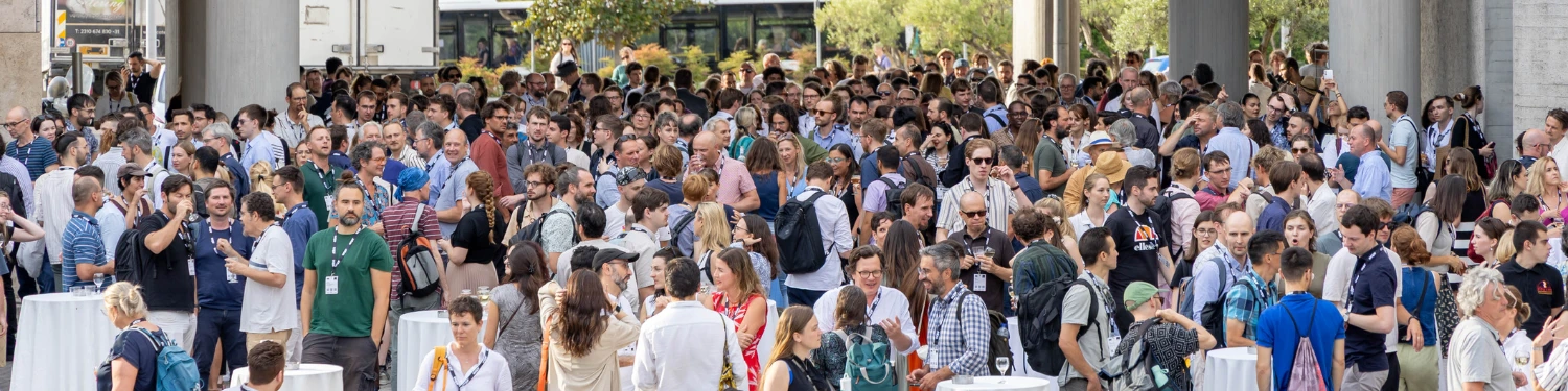 People networking at an ECPR conference reception