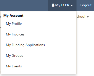 MyECPR Menu